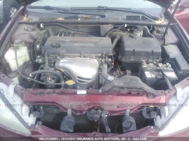 4T1BE32K14U334929 - 2004 TOYOTA CAMRY LE/XLE/SE მუქწითელი ფოტო 10