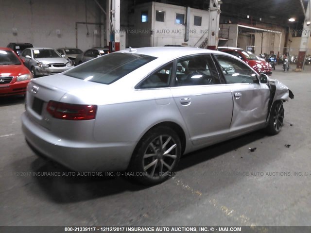 WAUFGAFB2BN026221 - 2011 AUDI A6 PREMIUM PLUS SILVER photo 4