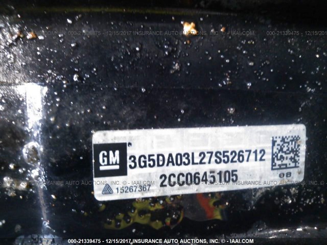 3G5DA03L27S526712 - 2007 BUICK RENDEZVOUS CX/CXL BLACK photo 9