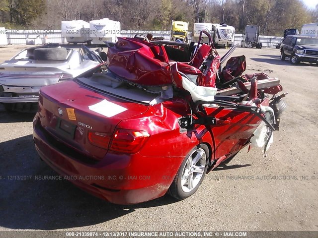 WBA3B1C54FK138557 - 2015 BMW 320 I RED photo 4