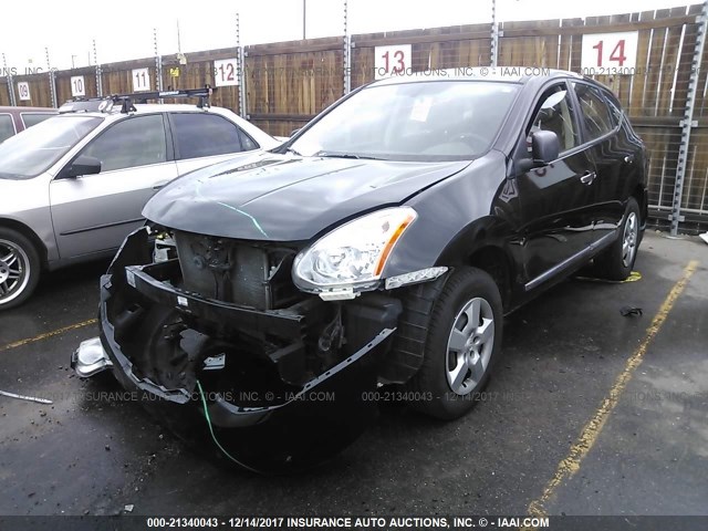 JN8AS5MV5CW714486 - 2012 NISSAN ROGUE S/SV BLACK photo 2