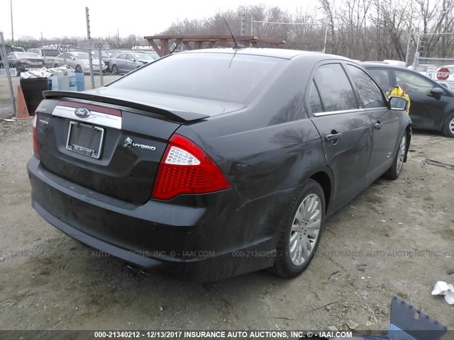 3FADP0L33AR127237 - 2010 FORD FUSION HYBRID BLACK photo 4