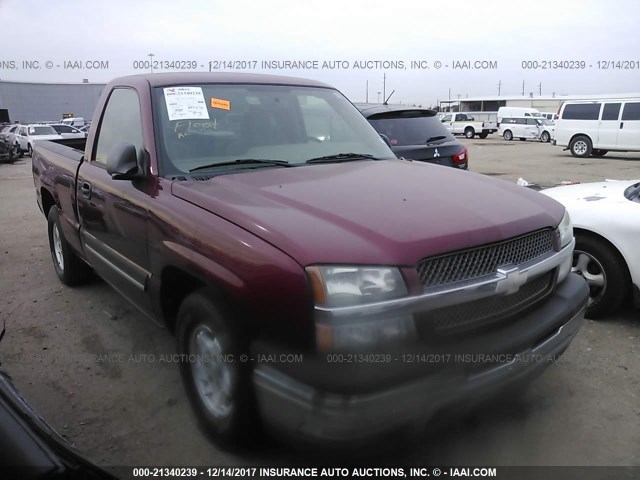 1GCEC14T04Z123418 - 2004 CHEVROLET SILVERADO C1500 MAROON photo 1