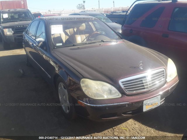 WDBNG78JX1A210543 - 2001 MERCEDES-BENZ S 600 PURPLE photo 1