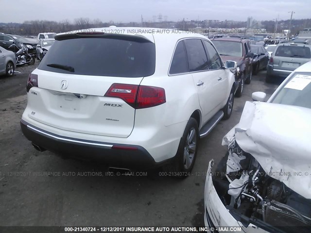 2HNYD2H47AH509830 - 2010 ACURA MDX TECHNOLOGY WHITE photo 4