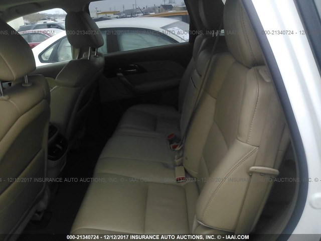 2HNYD2H47AH509830 - 2010 ACURA MDX TECHNOLOGY WHITE photo 8