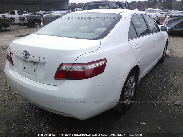 4T1BE46K08U783542 - 2008 TOYOTA CAMRY CE/LE/XLE/SE WHITE photo 4