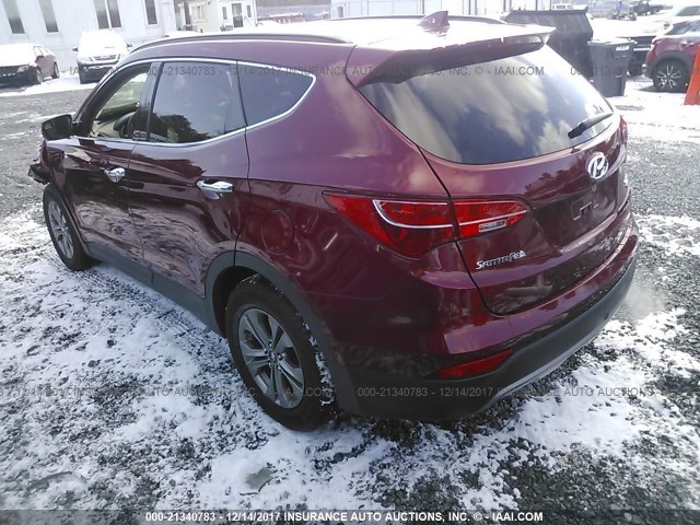 5XYZUDLB0GG307057 - 2016 HYUNDAI SANTA FE SPORT  RED photo 3