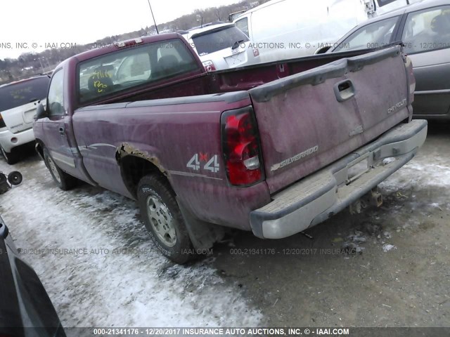 1GCEK14T74Z187443 - 2004 CHEVROLET SILVERADO K1500 MAROON photo 3