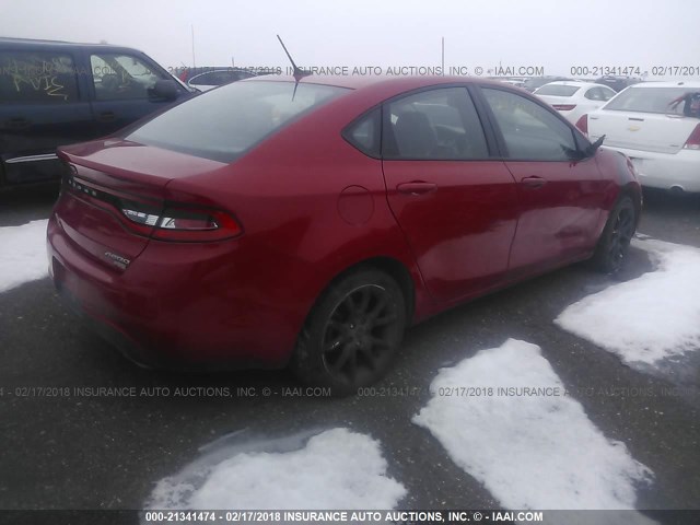 1C3CDFAH8DD169789 - 2013 DODGE DART SE/AERO RED photo 4