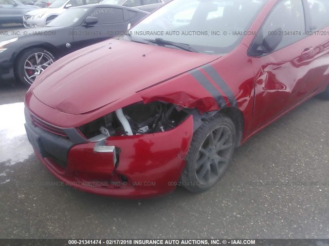 1C3CDFAH8DD169789 - 2013 DODGE DART SE/AERO RED photo 6