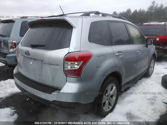 JF2SJAJC7EH404623 - 2014 SUBARU FORESTER 2.5I LIMITED GRAY photo 4