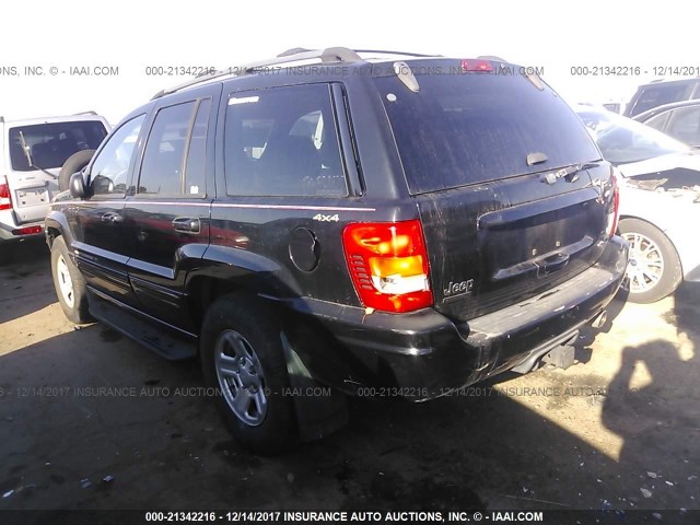 1J4GW58NXYC373206 - 2000 JEEP GRAND CHEROKEE LIMITED BLACK photo 3