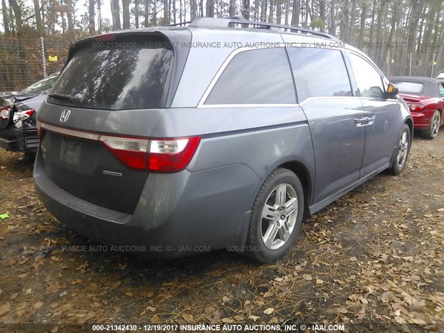 5FNRL5H96CB122883 - 2012 HONDA ODYSSEY TOURING/TOURING ELITE GRAY photo 4