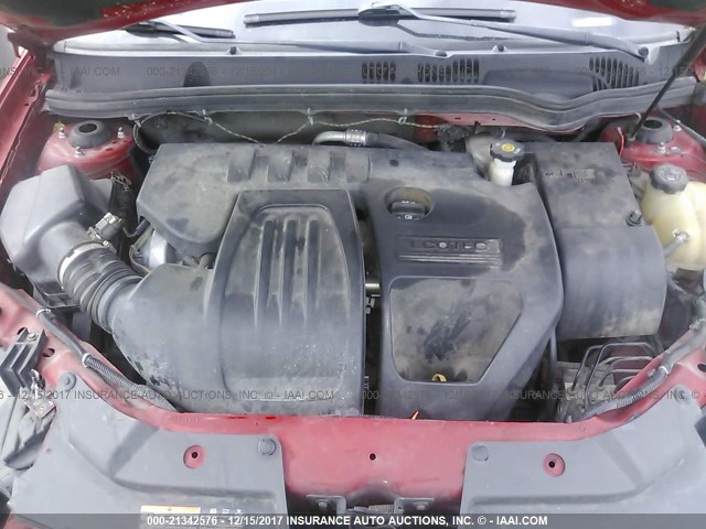 1G1AF5F58A7175682 - 2010 CHEVROLET COBALT 2LT RED photo 10