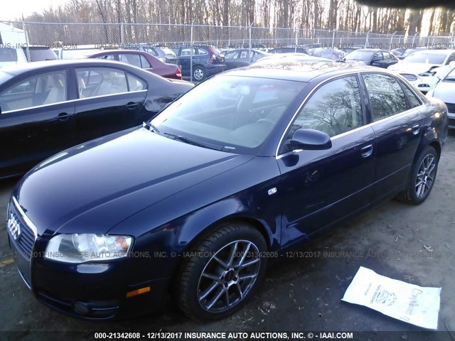 WAUDF78E26A190828 - 2006 AUDI A4 2.0T QUATTRO BLUE photo 2