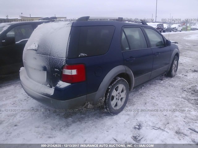 1FMZK02166GA30011 - 2006 FORD FREESTYLE SEL BLUE photo 4