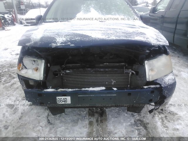 1FMZK02166GA30011 - 2006 FORD FREESTYLE SEL BLUE photo 6