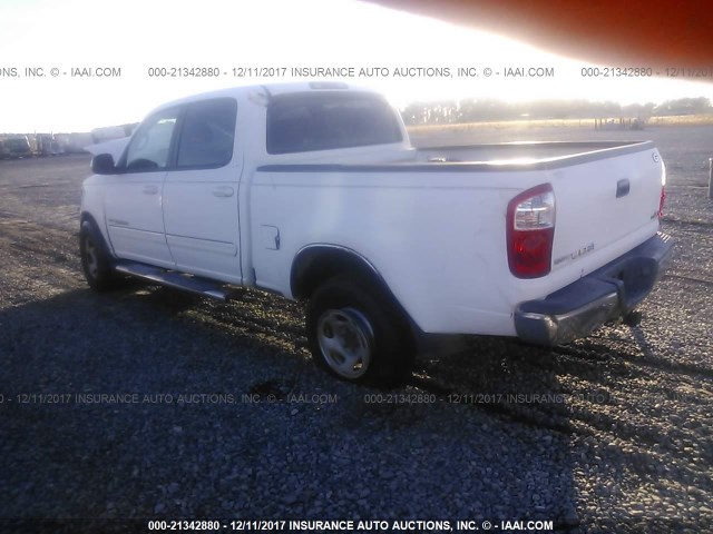 5TBET34196S536283 - 2006 TOYOTA TUNDRA DOUBLE CAB SR5 WHITE photo 3