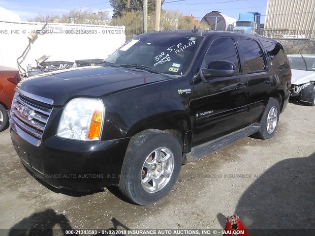 1GKFK13509R110402 - 2009 GMC YUKON HYBRID BLACK photo 2