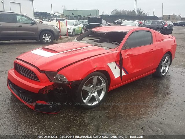 1ZVBP8CF0E5329145 - 2014 FORD MUSTANG GT RED photo 2
