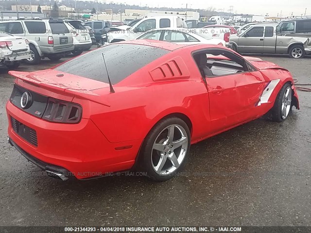 1ZVBP8CF0E5329145 - 2014 FORD MUSTANG GT RED photo 4