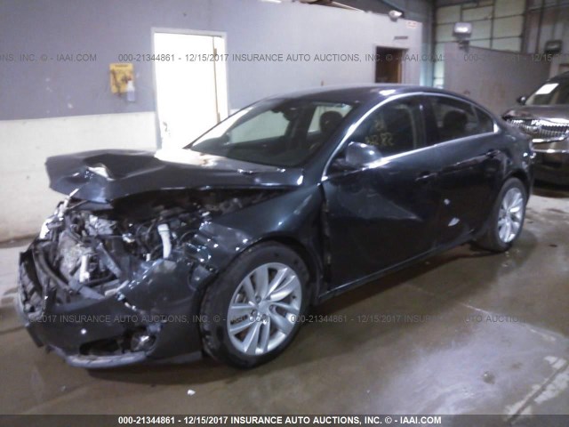 2G4GK5EX2F9285905 - 2015 BUICK REGAL GRAY photo 2