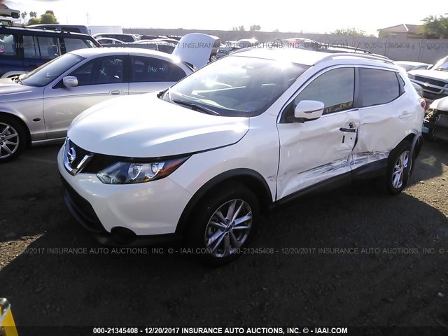 JN1BJ1CP1HW018717 - 2017 NISSAN ROGUE SPORT S/SV/SL WHITE photo 2