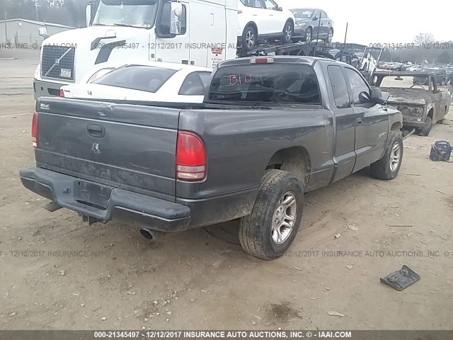 1B7GL22N31S335138 - 2001 DODGE DAKOTA BLACK photo 4