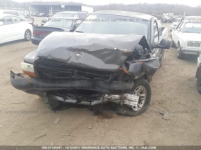 1B7GL22N31S335138 - 2001 DODGE DAKOTA BLACK photo 6