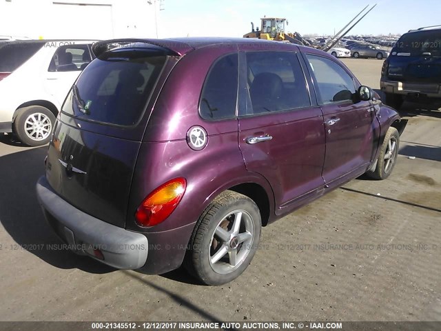 3C8FY4BBX1T535302 - 2001 CHRYSLER PT CRUISER PURPLE photo 4