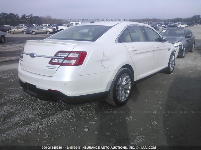 1FAHP2F8XFG167690 - 2015 FORD TAURUS LIMITED WHITE photo 4