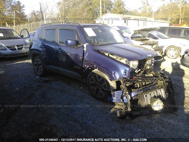 ZACCJABT1GPD11819 - 2016 JEEP RENEGADE LATITUDE BLUE photo 1