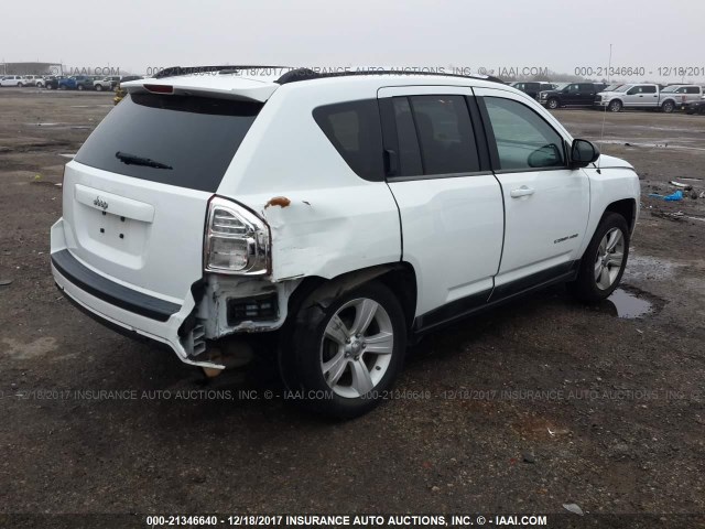 1J4NT1FB9BD215393 - 2011 JEEP COMPASS SPORT WHITE photo 4