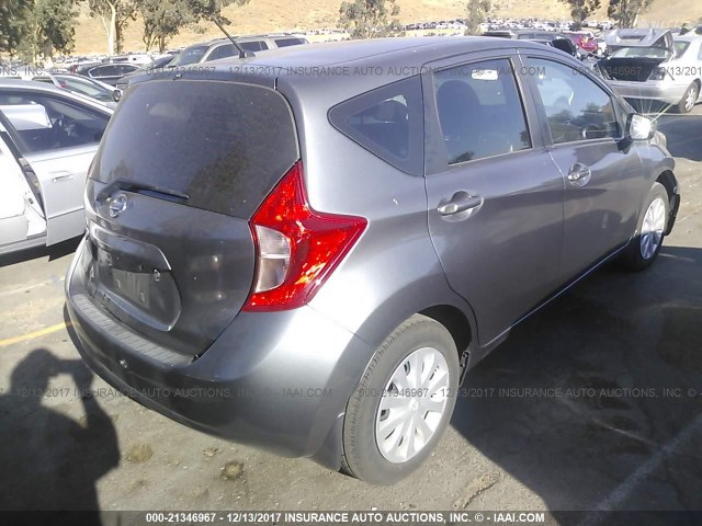 3N1CE2CP8GL395113 - 2016 NISSAN VERSA NOTE S/S PLUS/SV/SL/SR GRAY photo 4