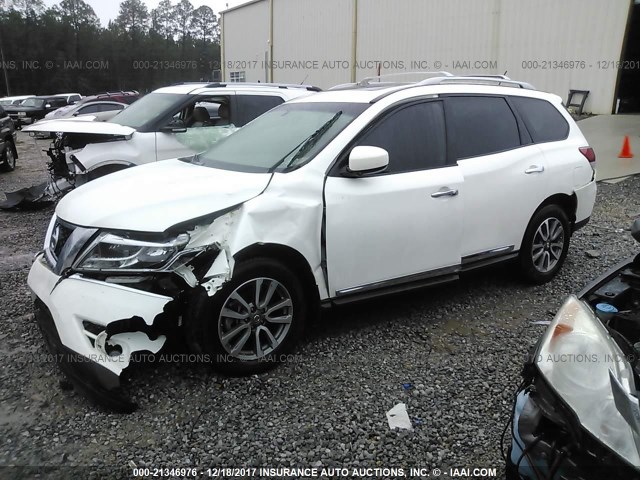 5N1AR2MN2EC607045 - 2014 NISSAN PATHFINDER S/SV/SL/PLATINUM 白色 照片 2