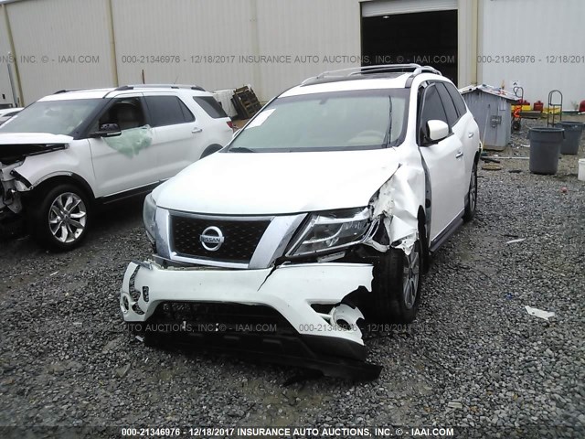 5N1AR2MN2EC607045 - 2014 NISSAN PATHFINDER S/SV/SL/PLATINUM WHITE photo 6