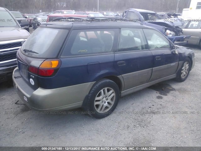 4S3BH675247640861 - 2004 SUBARU LEGACY OUTBACK AWP BLUE photo 4