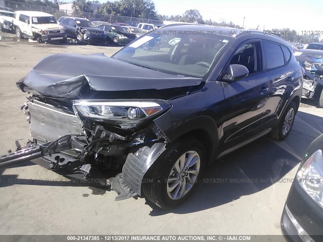 KM8J33A45HU252633 - 2017 HYUNDAI TUCSON LIMITED/SPORT AND ECO/SE GRAY photo 2