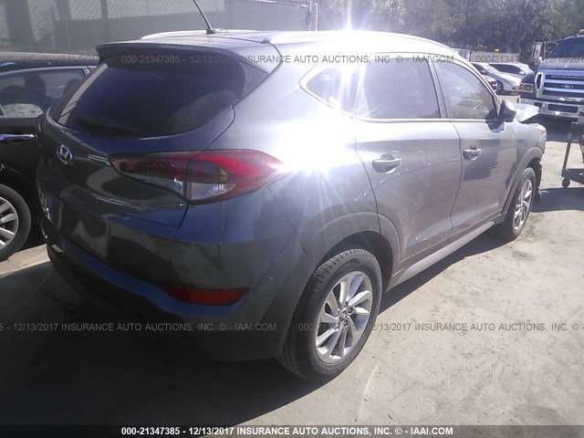 KM8J33A45HU252633 - 2017 HYUNDAI TUCSON LIMITED/SPORT AND ECO/SE GRAY photo 4