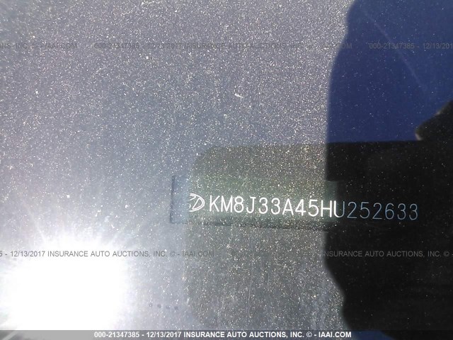 KM8J33A45HU252633 - 2017 HYUNDAI TUCSON LIMITED/SPORT AND ECO/SE GRAY photo 9