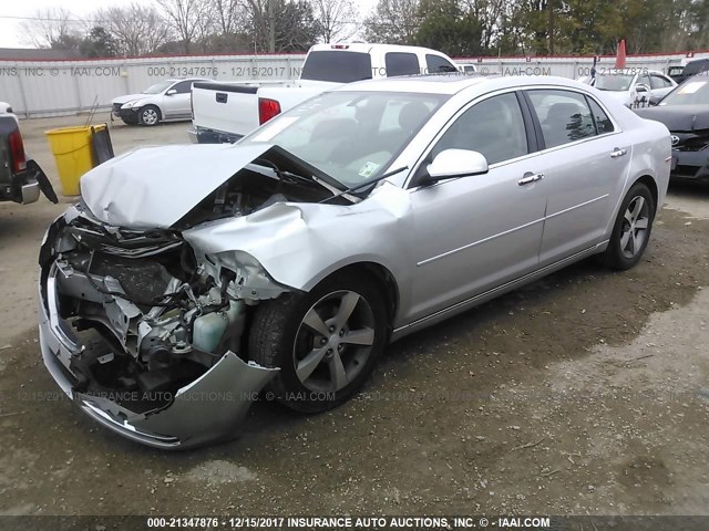1G1ZC5E0XCF300109 - 2012 CHEVROLET MALIBU 1LT 银色 照片 2