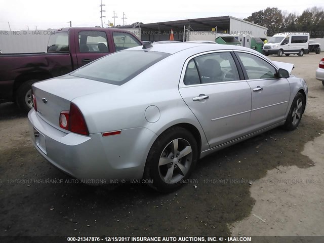 1G1ZC5E0XCF300109 - 2012 CHEVROLET MALIBU 1LT 银色 照片 4