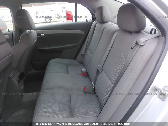 1G1ZC5E0XCF300109 - 2012 CHEVROLET MALIBU 1LT 银色 照片 8