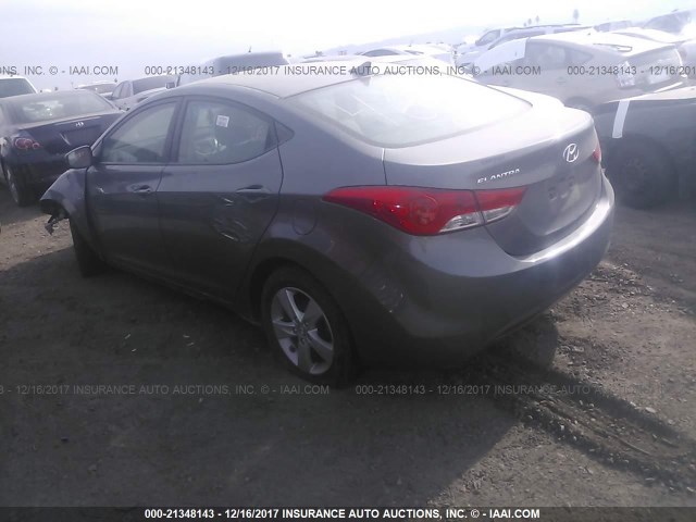 5NPDH4AEXBH058697 - 2011 HYUNDAI ELANTRA GLS/LIMITED GRAY photo 3