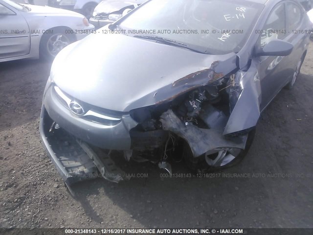 5NPDH4AEXBH058697 - 2011 HYUNDAI ELANTRA GLS/LIMITED GRAY photo 6