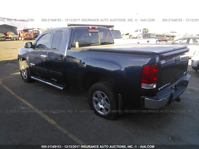 1GTEK29J19Z279930 - 2009 GMC SIERRA K1500 SLE BLUE photo 3