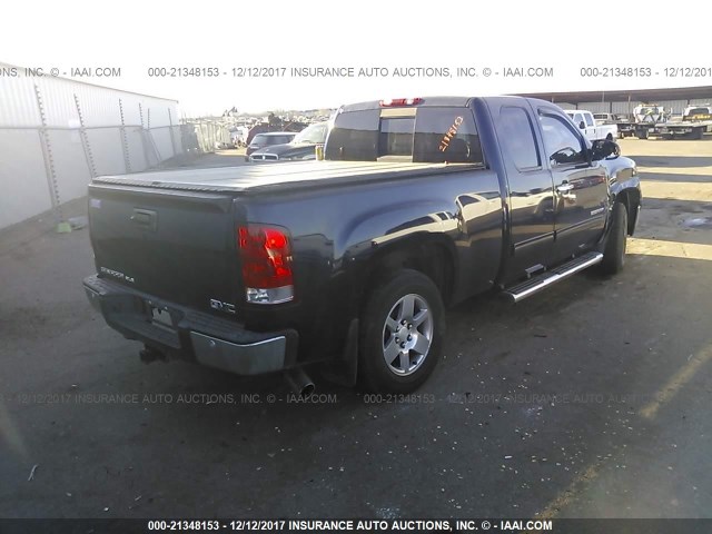 1GTEK29J19Z279930 - 2009 GMC SIERRA K1500 SLE BLUE photo 4