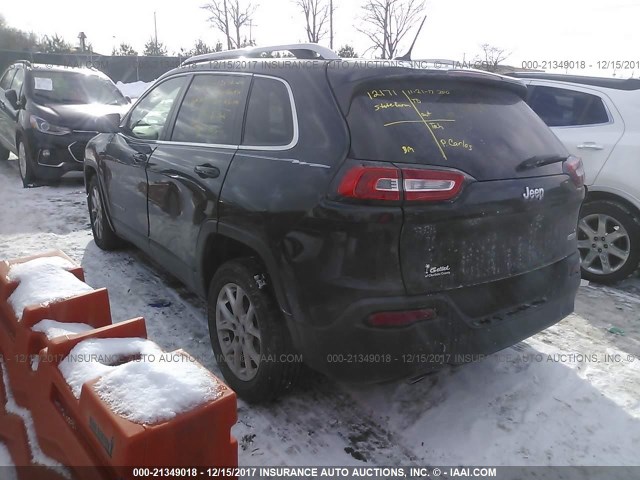 1C4PJLCB9EW323722 - 2014 JEEP CHEROKEE LATITUDE BLACK photo 3