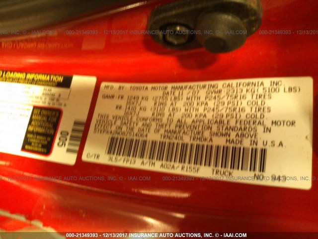 5TEPX42N08Z514064 - 2008 TOYOTA TACOMA RED photo 9